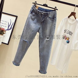 低價(jià)牛仔褲清便宜韓版牛仔褲處理幾元女裝褲子 ,東莞市虎門(mén)韓創(chuàng)服裝店